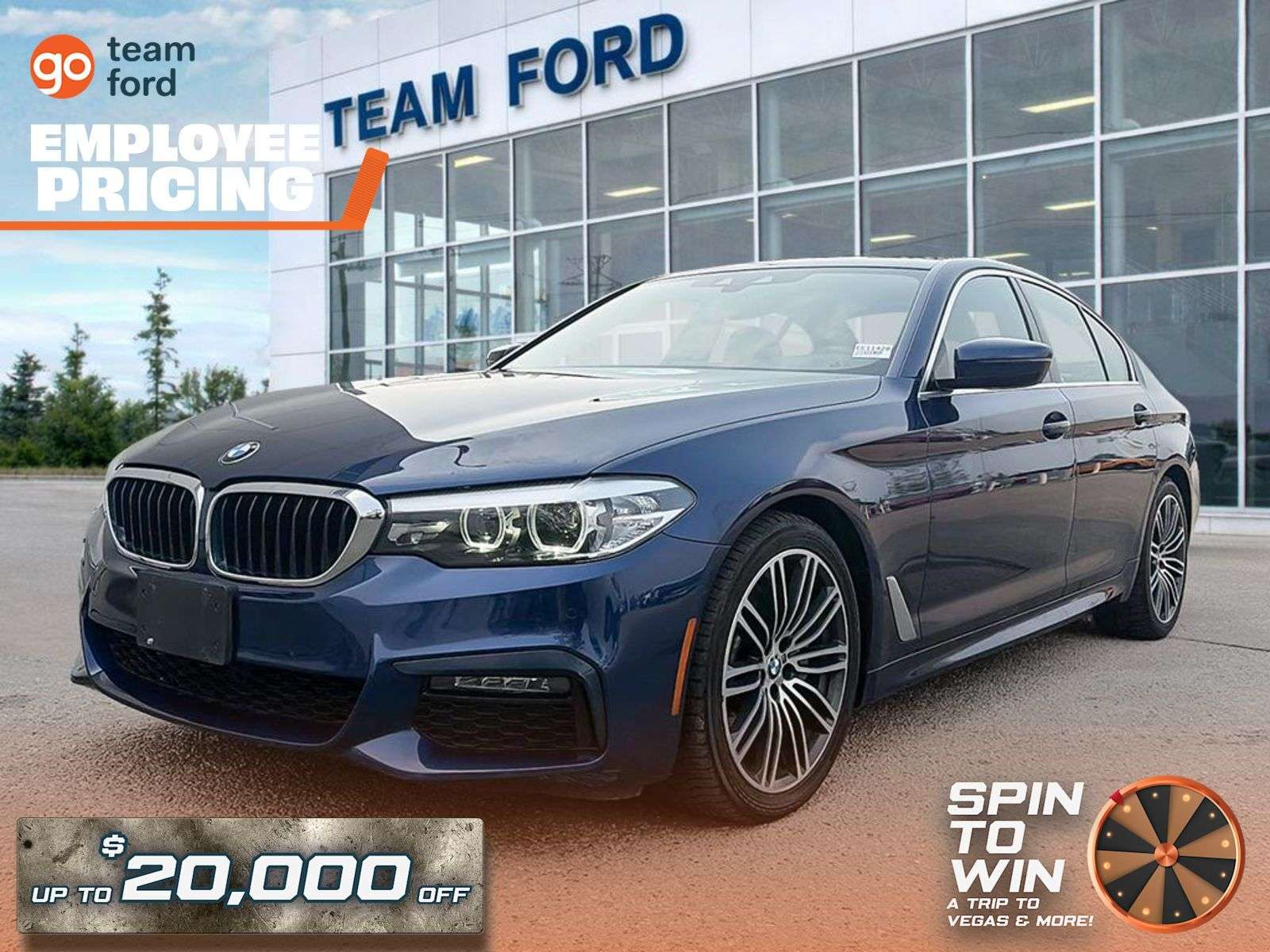 2019 BMW 5 Series 530I XDRIVE, 2.0L I-4 ENG, HEATED FRONT SEATS, DUA