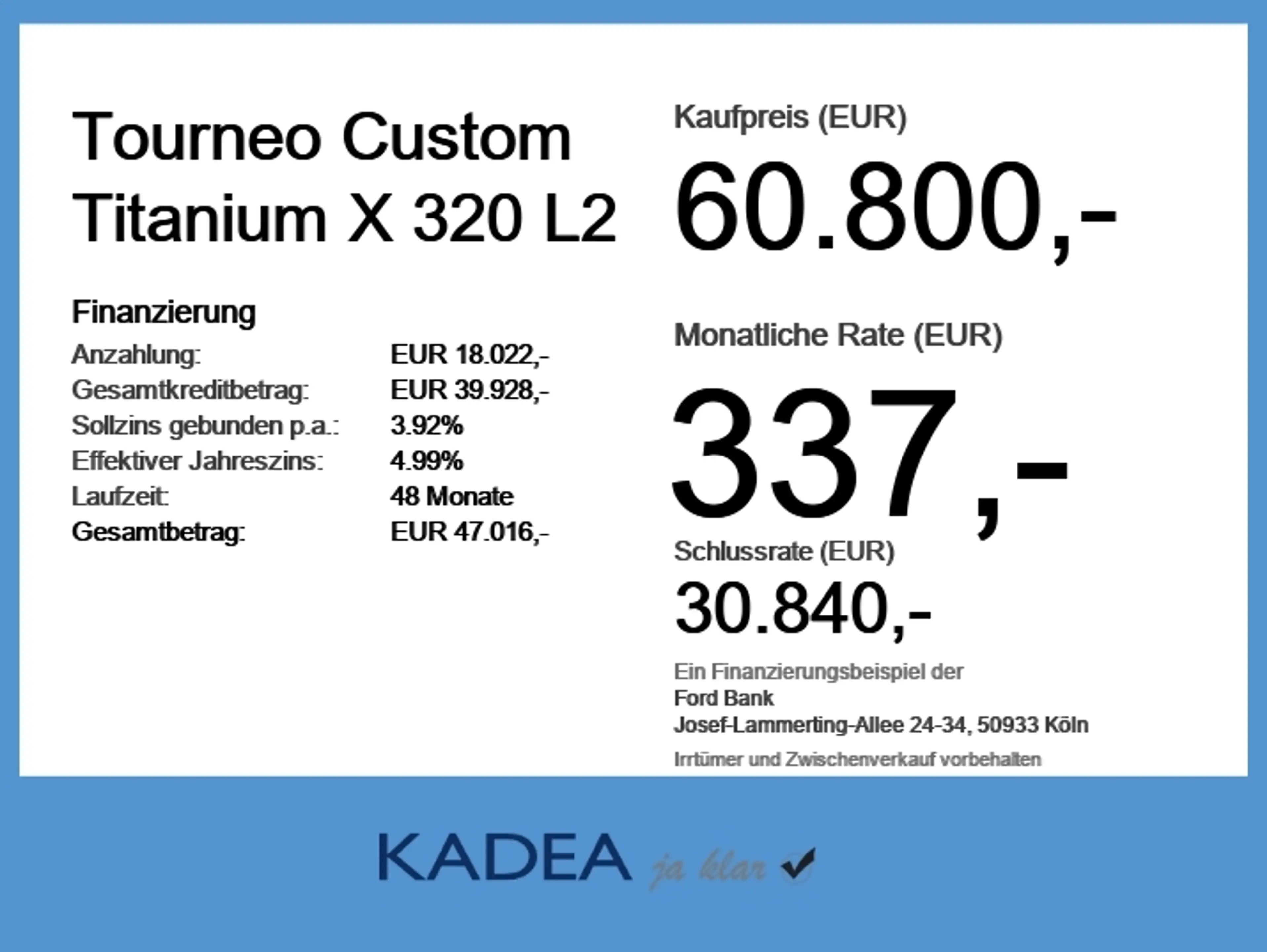 Ford Tourneo Connect Tourneo Custom Titanium X 320 L2 ACC*PANO*360*B&O — photo 6