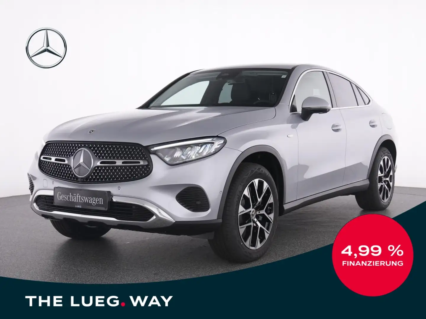 Mercedes-Benz GLC 300 de 4M Coupé AVANTGARDE+19"+AHK+DC-LADER+ Silber - 1