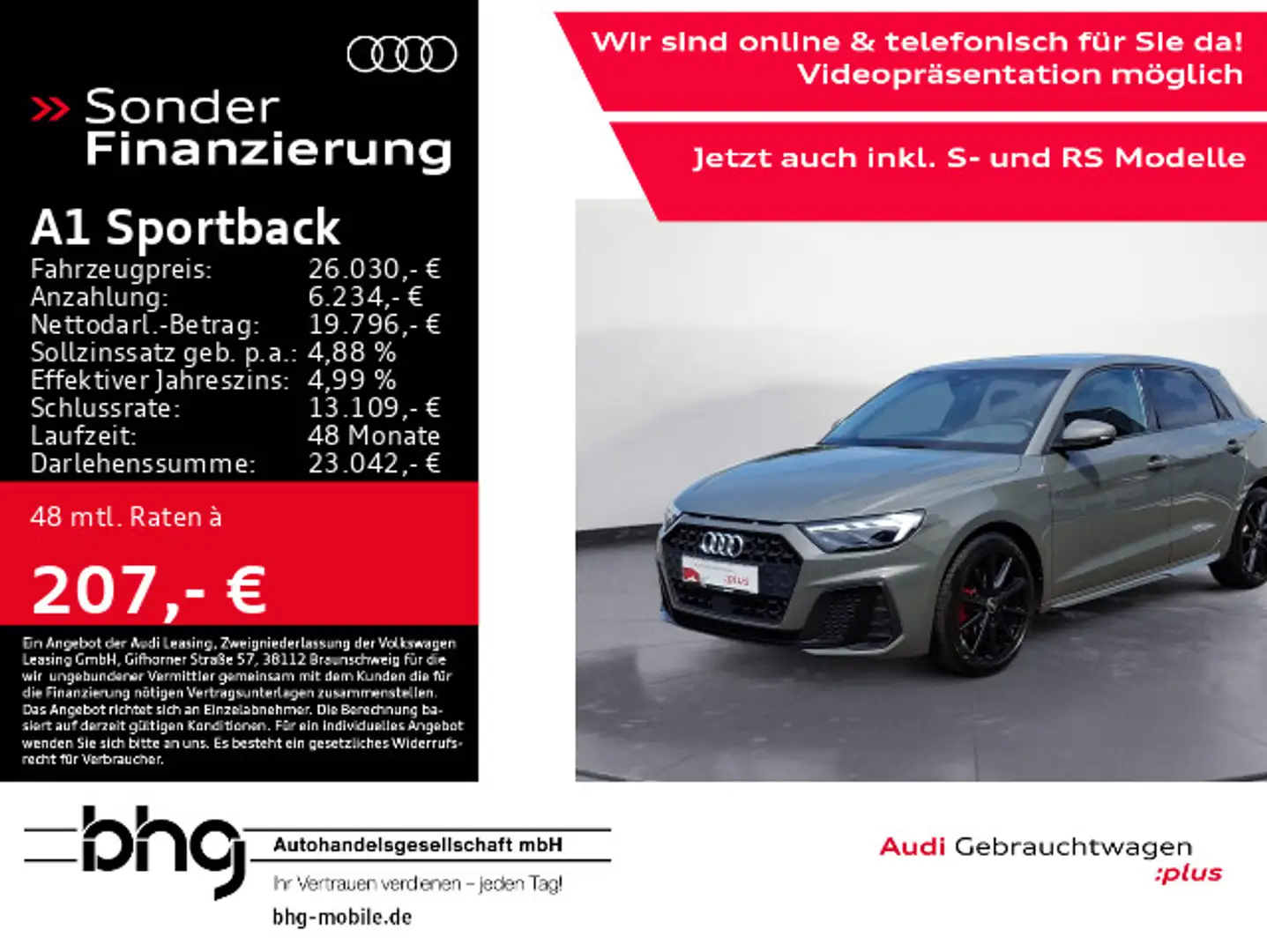 Audi A1 35TFSI S tronic S line Dynamik Opti Grau - 1