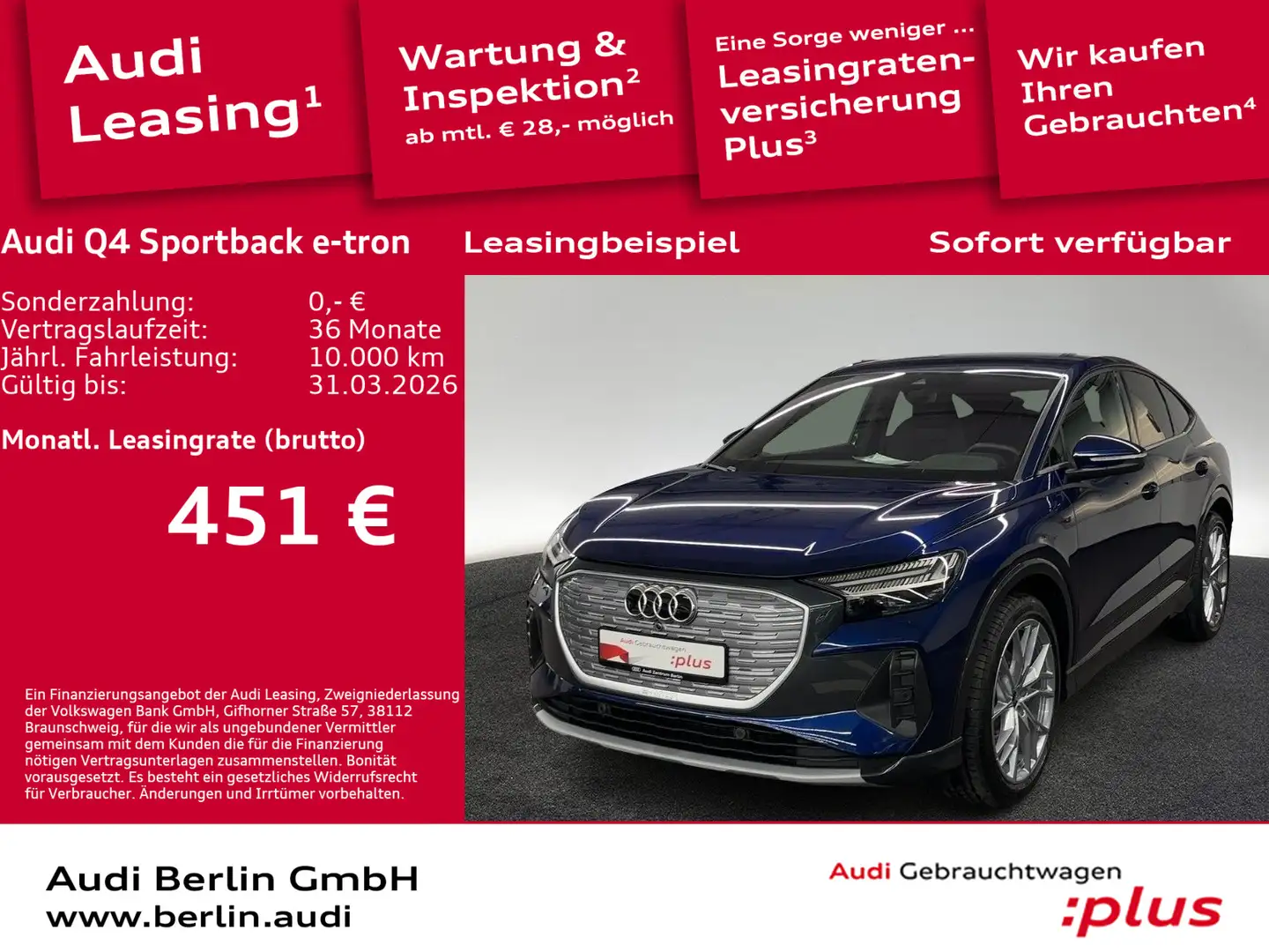 Audi Q4 e-tron 35 AHK MATRIX PDC RFK NAVI Blau - 1