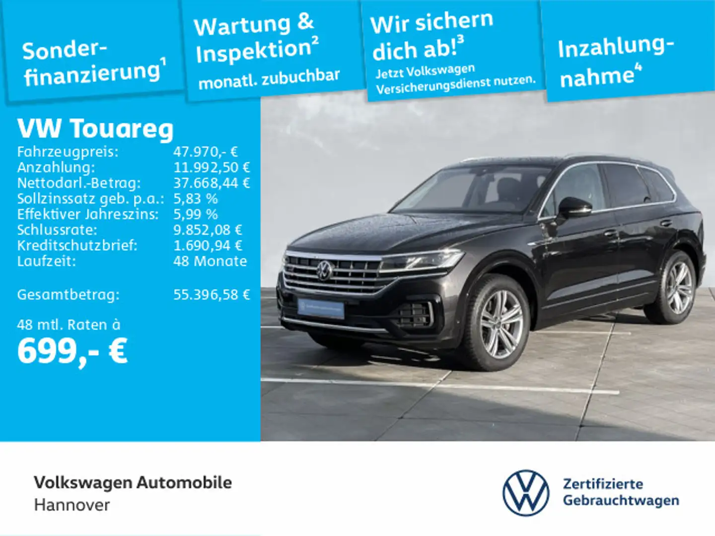 Volkswagen Touareg 3.0 TDI Tiptronic 4-Motion Elegance R-Li Braun - 1