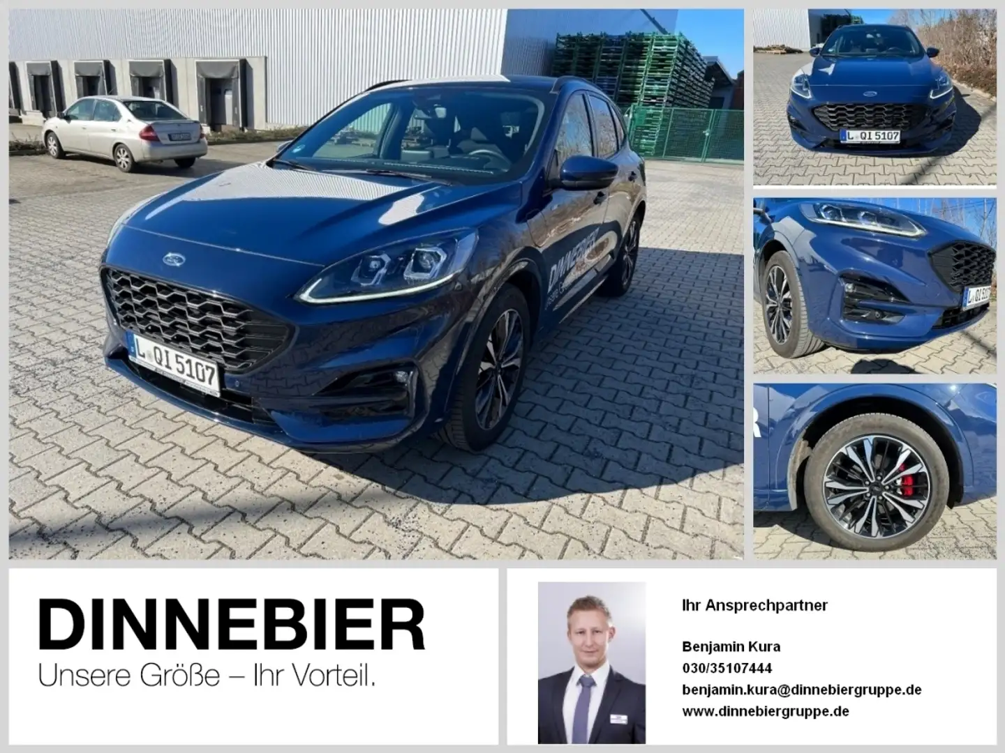 Ford Kuga ST-LINE X 2.5 PHEV |NAVI*RFK*LED*PDC| Blauw - 1