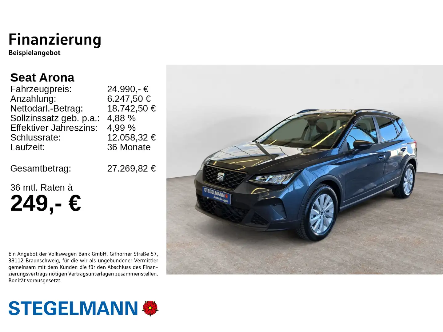 SEAT Arona 1.0 TSI DSG Road Edition Navi Kamera LED G Grau - 2