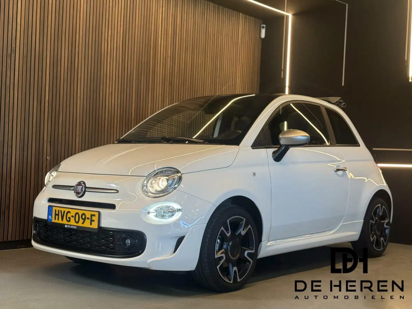 Fiat 500 1.0 Hybrid Rockstar LED Cabrio 12 MND GR,leer,airc Wit - 2