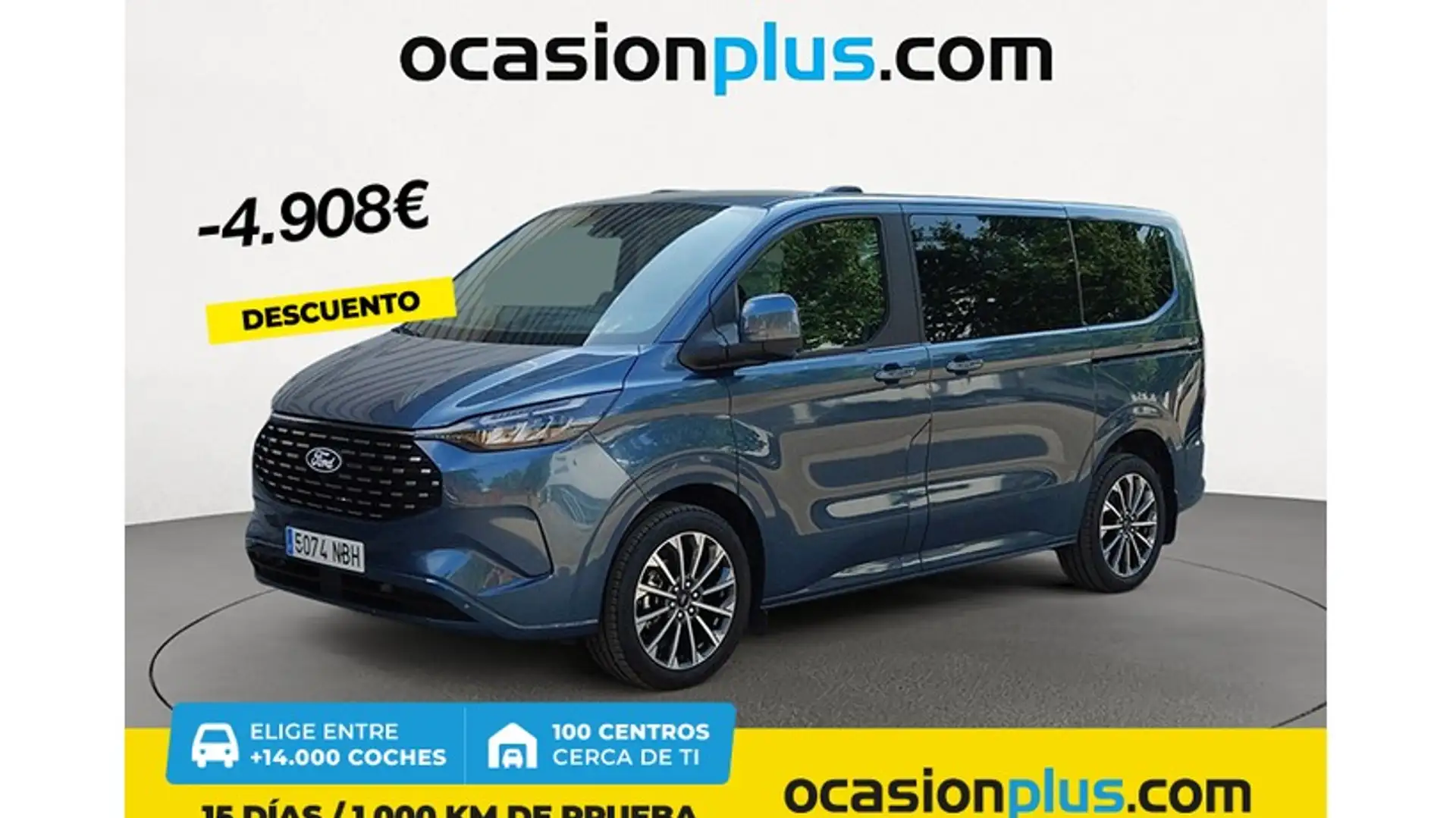 Ford Tourneo Custom 2.5 Duratec Titanium X 171kW Blauw - 1