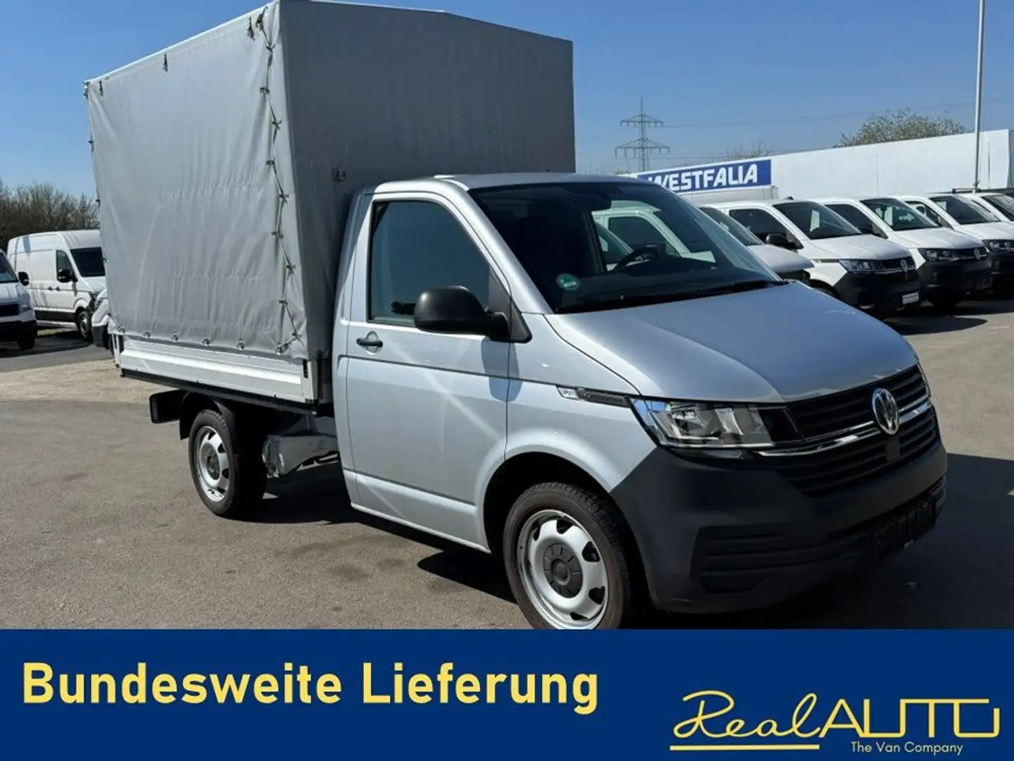Volkswagen T6 Transporter 6.1 Pritsche TDI Klima*wenig KM Silber - 1