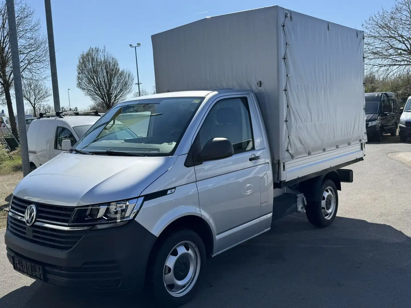 Volkswagen T6 Transporter 6.1 Pritsche TDI Klima*wenig KM Silber - 2