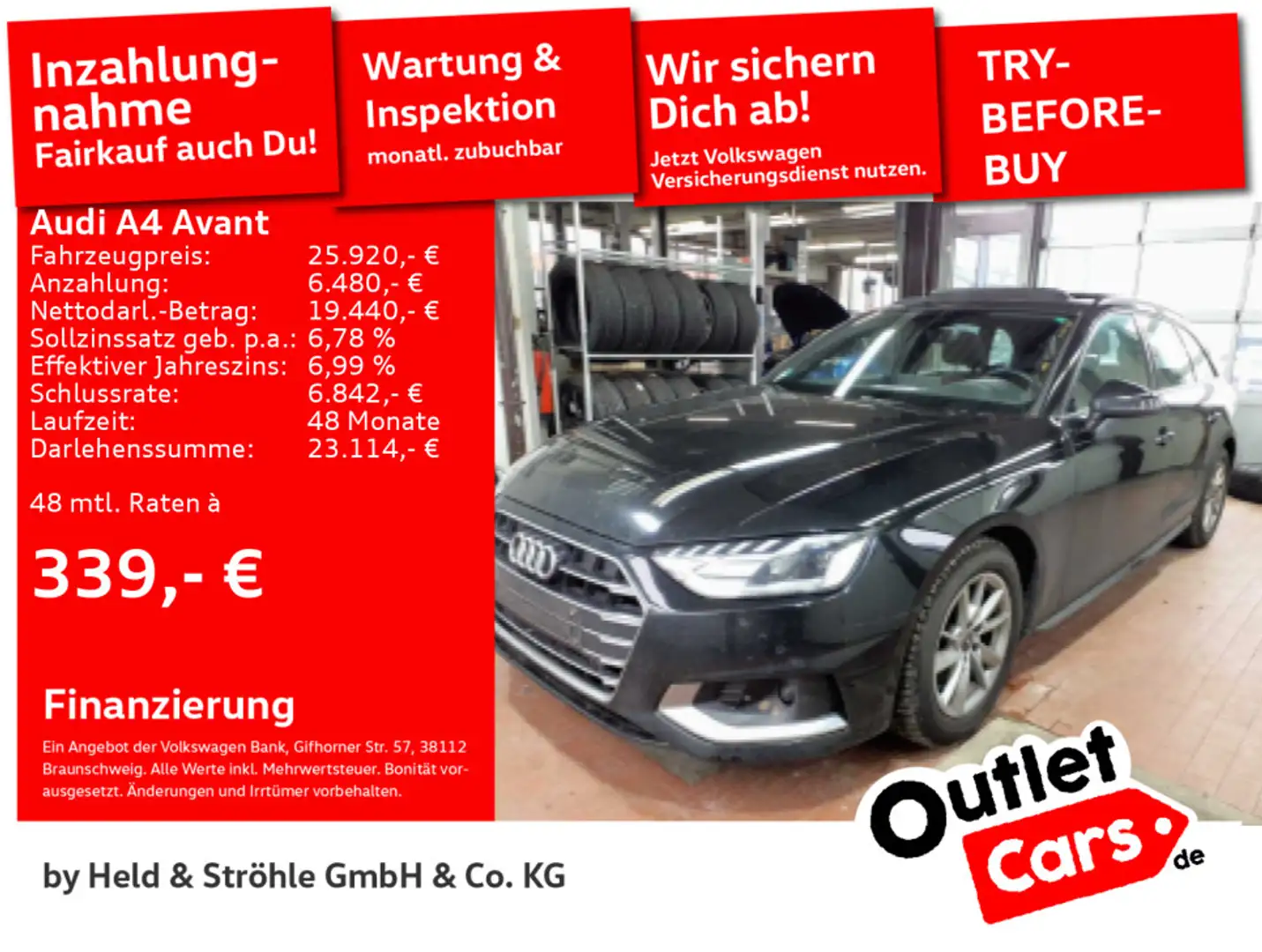 Audi A4 advanced TDI 18 LED NAVI PANO RFK SHZ Noir - 1