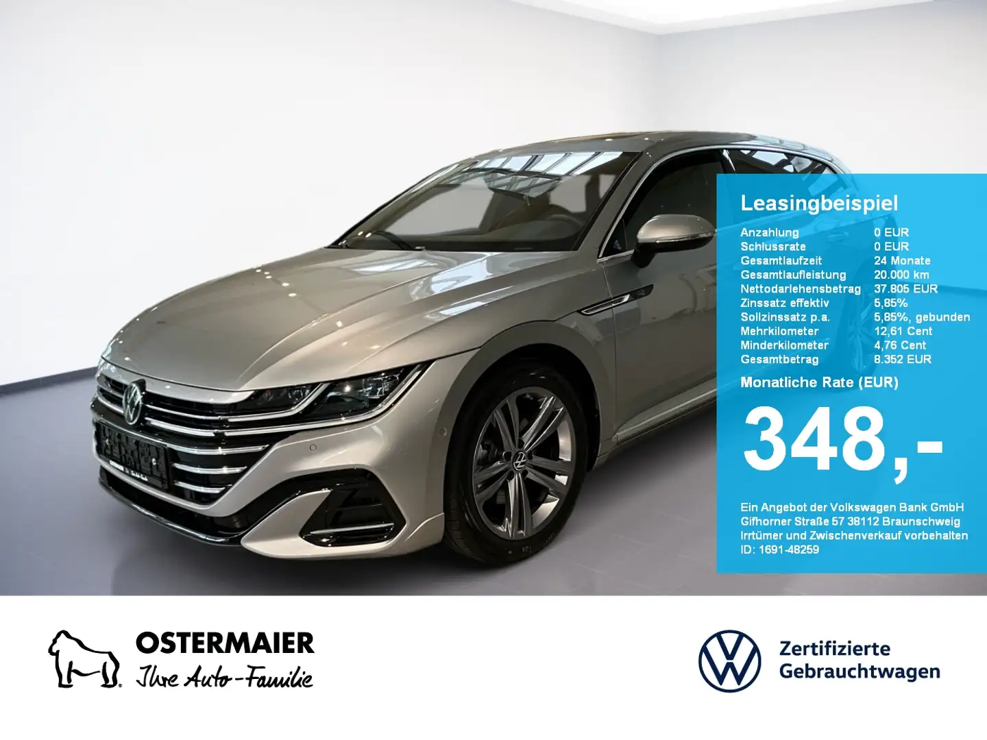 Volkswagen Arteon Shootingbrake R-LINE 2.0TSI 190PS DSG NP.69 ACC.5J Argento - 1