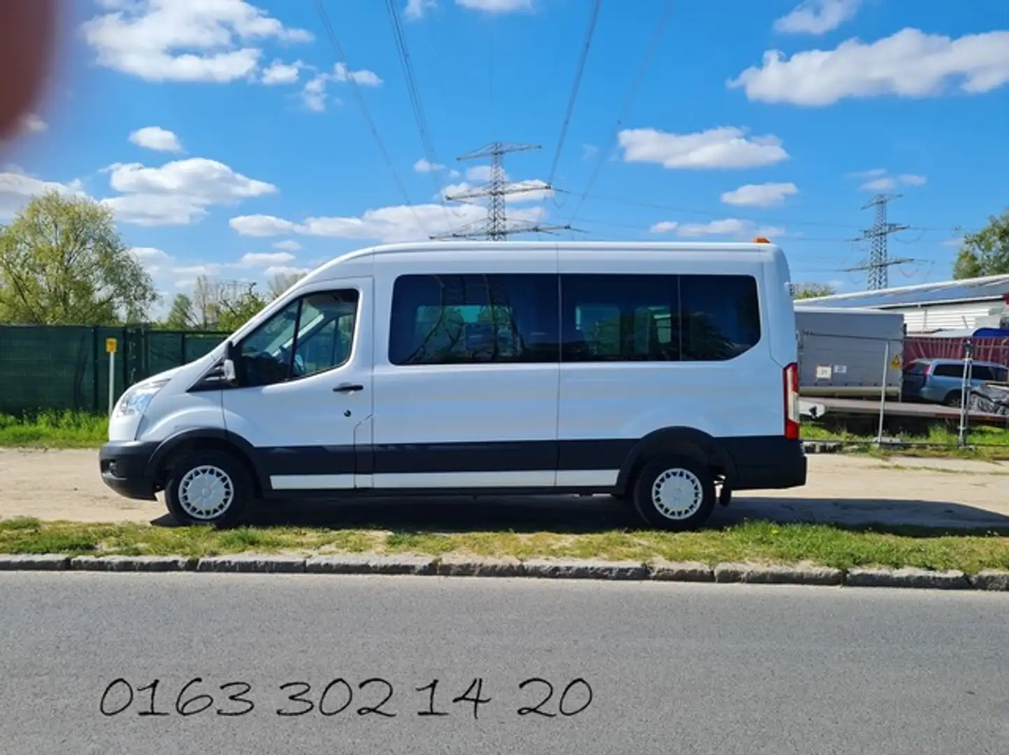 Ford Transit HOCH+LANG+ RAMPE+ 9 SITZE+KLIMA+STANDHZG Blanc - 1