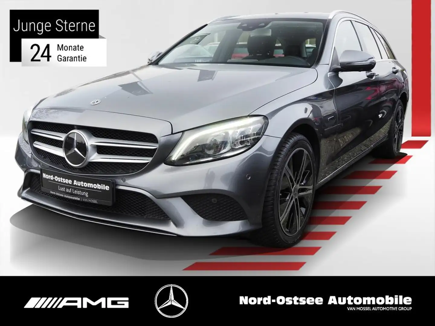 Mercedes-Benz C 300 de T AVANTGARDE AHK DISTRO 360° MULTIBEAM Gris - 1