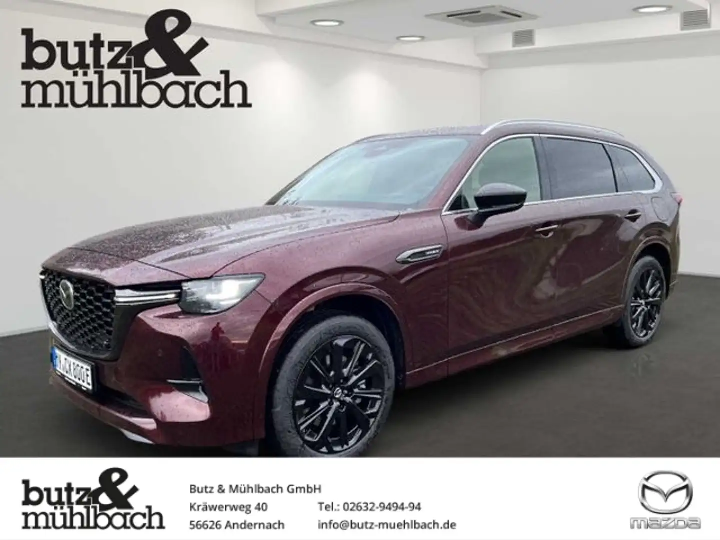 Mazda CX-80 AWD PHEV Aut. HOMURA PLUS El. Panodach Navi Leder Rot - 1