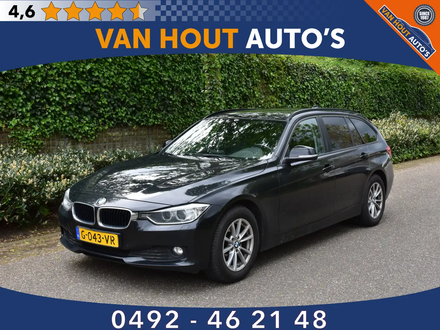 BMW 3-serie Touring 2.0D Executive | LEDER | NAVI Zwart - 1
