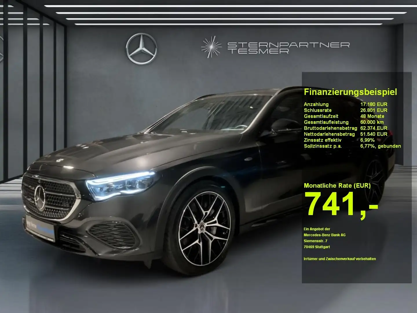 Mercedes-Benz E 300 de 4M T All-Terrain +Avantgarde+Night+AHK Grigio - 1