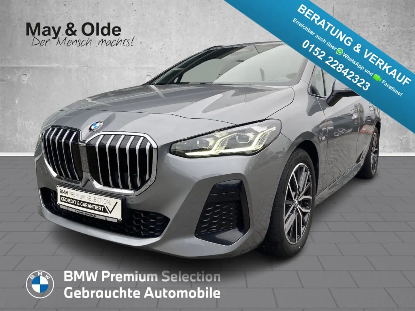 BMW 220 Active Tourer i M Sport AHK Pano Navi LED HiFi Gris - 1
