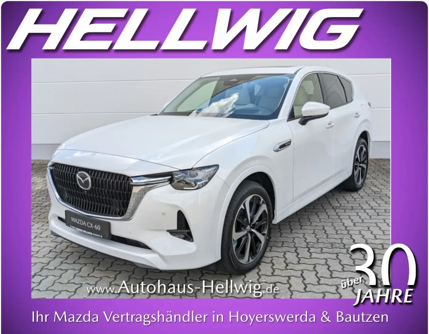 Mazda CX-60 2.5l PHEV AWD Takumi alle Paket Panodach Matrix-LE Blanc - 1