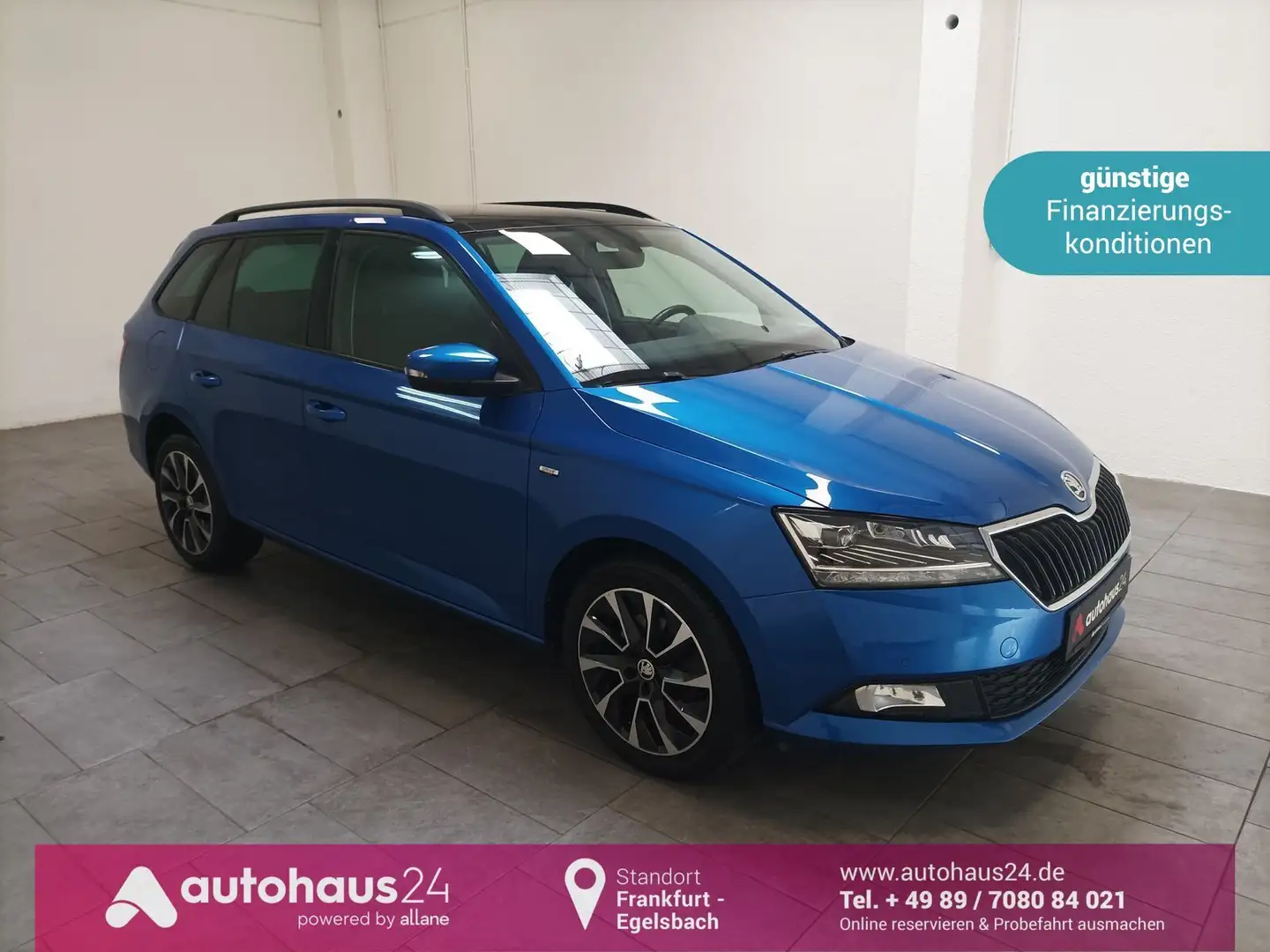 Skoda Fabia Combi 1.0 TSI Navi|LED|PDC|ACC|Sitzhzg. Modrá - 1