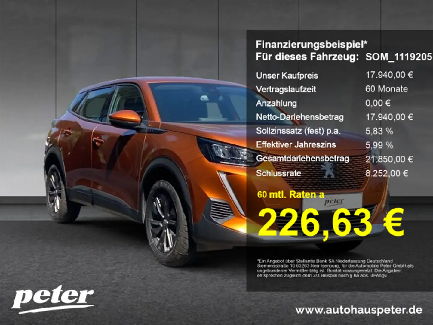Peugeot 2008 e-2008 Active Pack 136 +11KW OBC+SHZ+Kamera+Navi Orange - 1