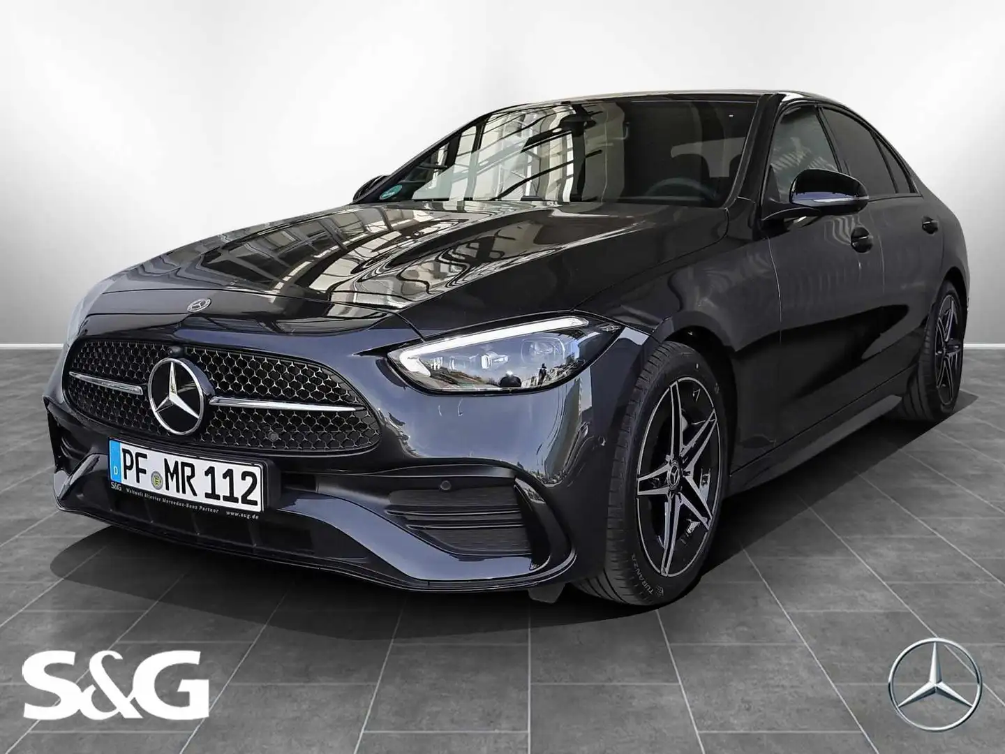 Mercedes-Benz C 200 AMG Distronic+360°+DIG-LED+Pano+Night+18" Gris - 1