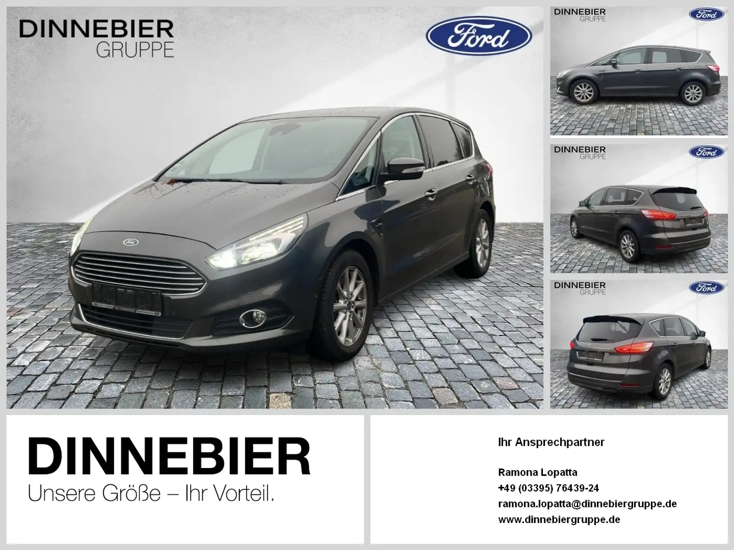 Ford S-Max S-Max 2.0L TDCI ACC TWA AHK KeyLess PDC Grau - 1