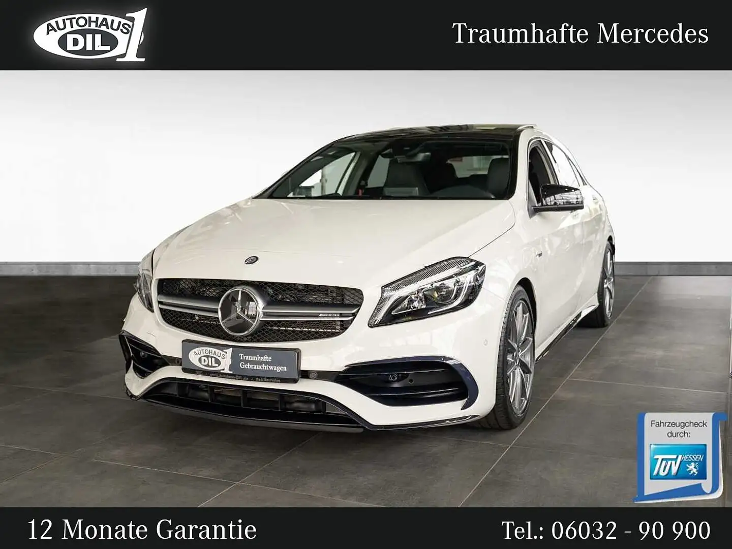 Mercedes-Benz A 45 AMG 4Matic *PANO*RFK*DISTR.+*KEYLESS-GO* Weiß - 1