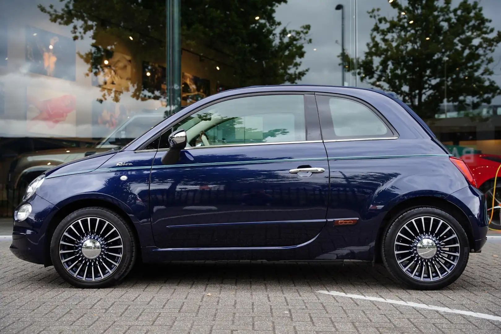 Fiat 500C Riva LTD Leder Beige Uniek 28 D.Km. Blau - 2