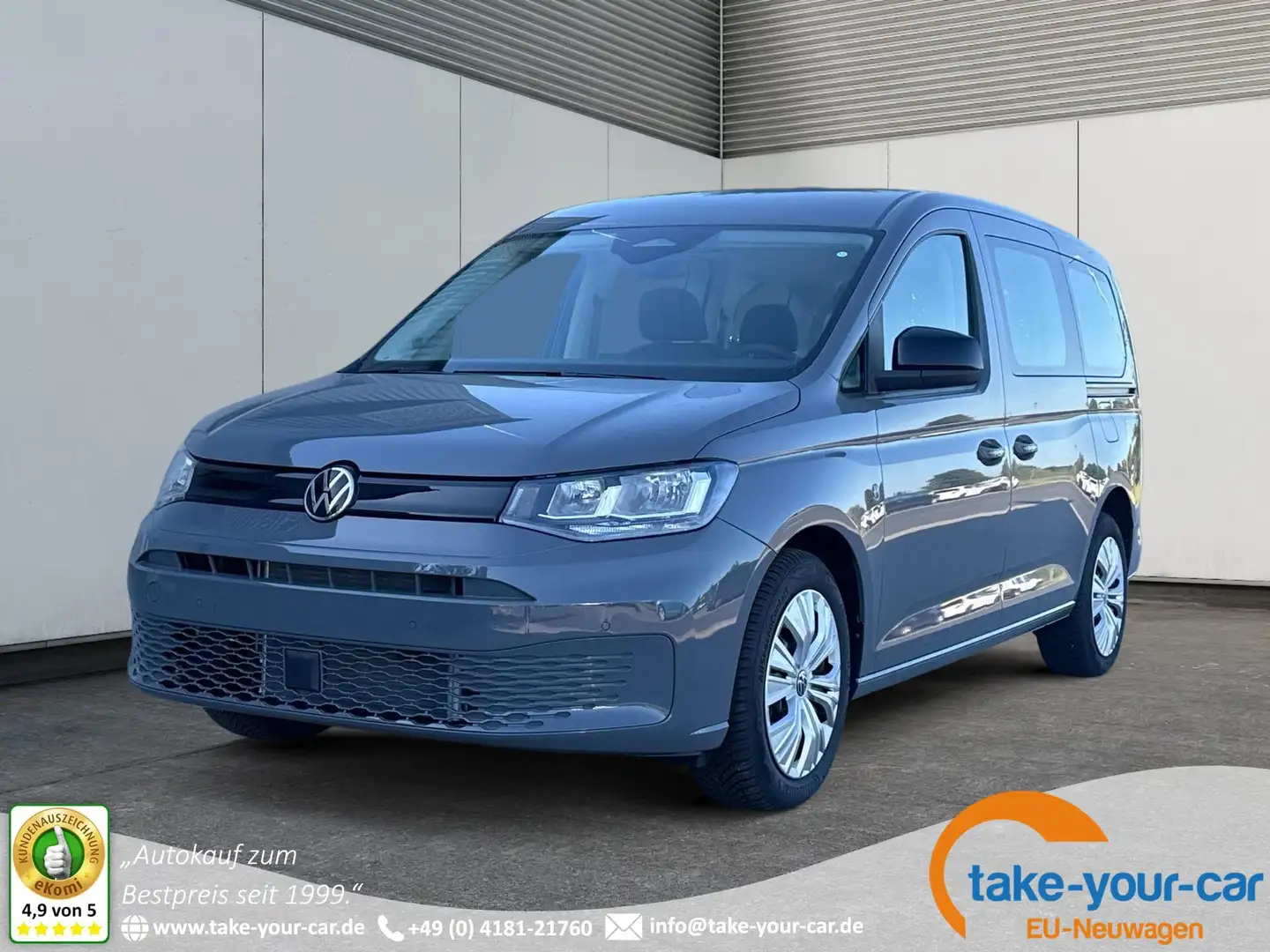 Volkswagen Caddy Maxi 4x4+LANE ASSIST+KAM+SHZ+KLIMA+GJR+GRA 2.0 ... Grau - 1