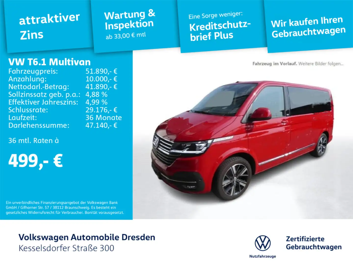 Volkswagen T6.1 Multivan 2.0 TDI DSG Comfortline ACC Kamera Rosso - 1