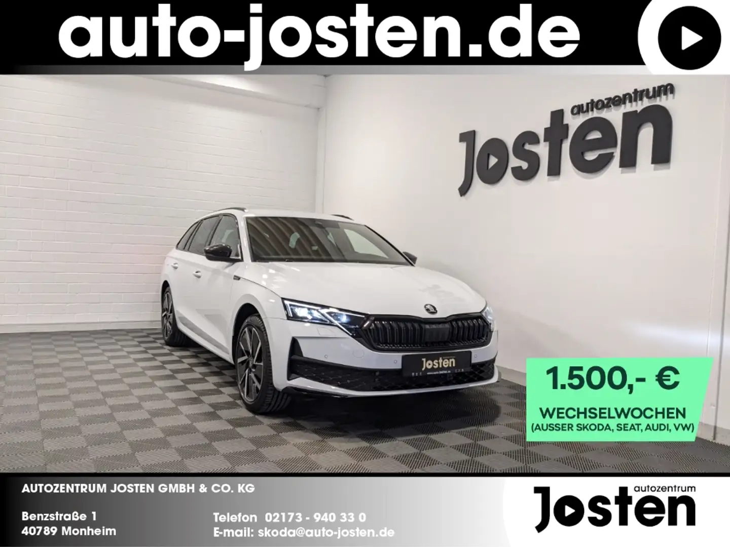 Skoda Octavia Combi Sportline 2.0TDI Navi AHK Matrix-LED Infotai Weiß - 1