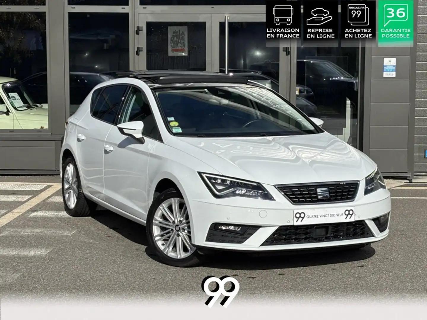 SEAT Leon 2.0 16V TDI CR - 150 Start & Stop - BV DSG 6 2012  Blanc - 1