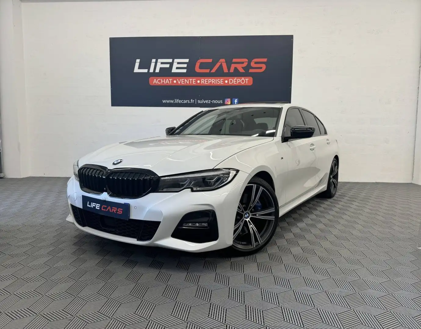 BMW 330 330dA 265ch Pack M Sport 2019 3ème main entretien complet Blanc - 2