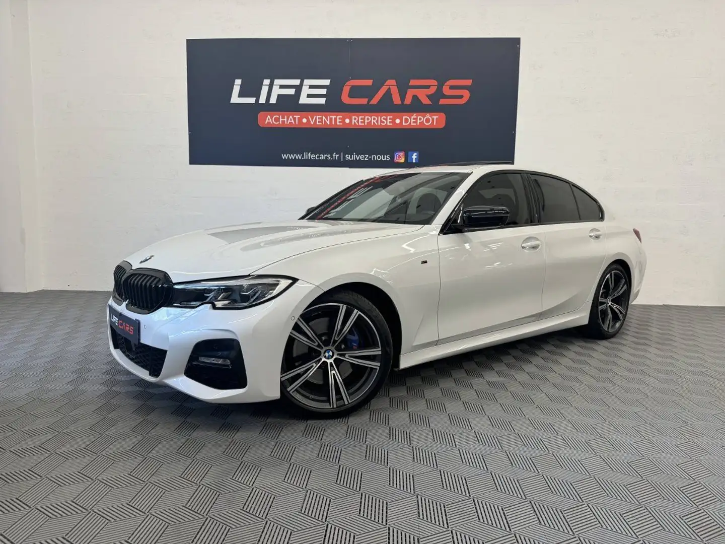 BMW 330 330dA 265ch Pack M Sport 2019 3ème main entretien complet Blanc - 1