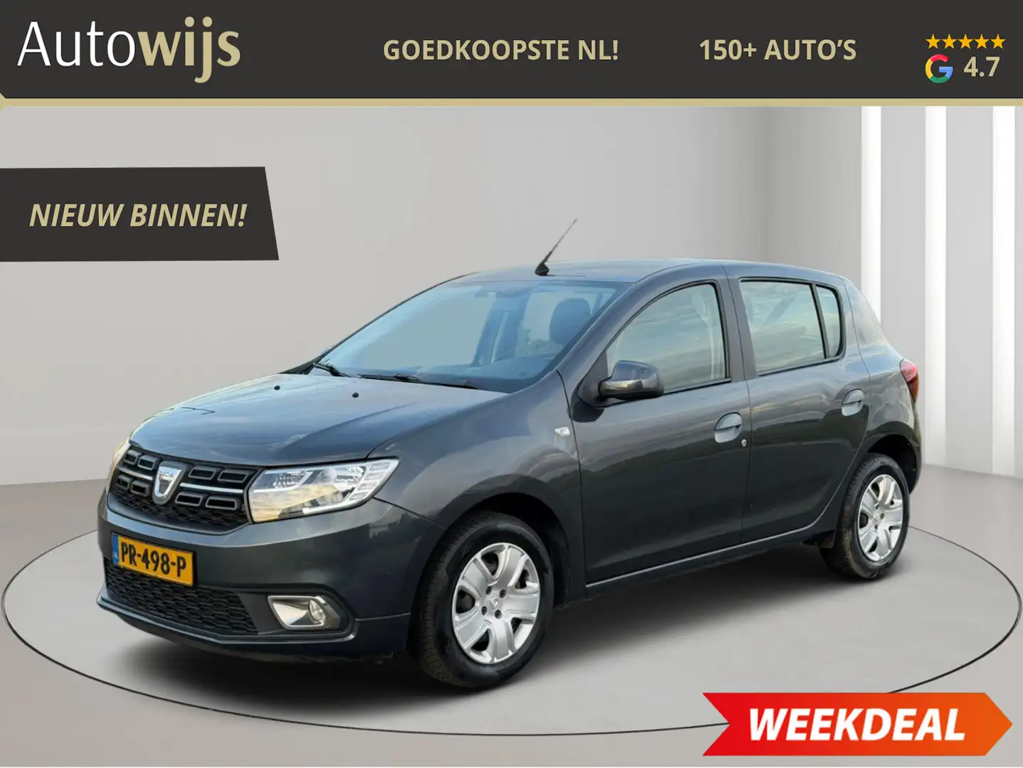Dacia Sandero 0.9 TCe Laureate|AUTOMAAT|NAVI|AIRCO|5-DEU Gris - 1