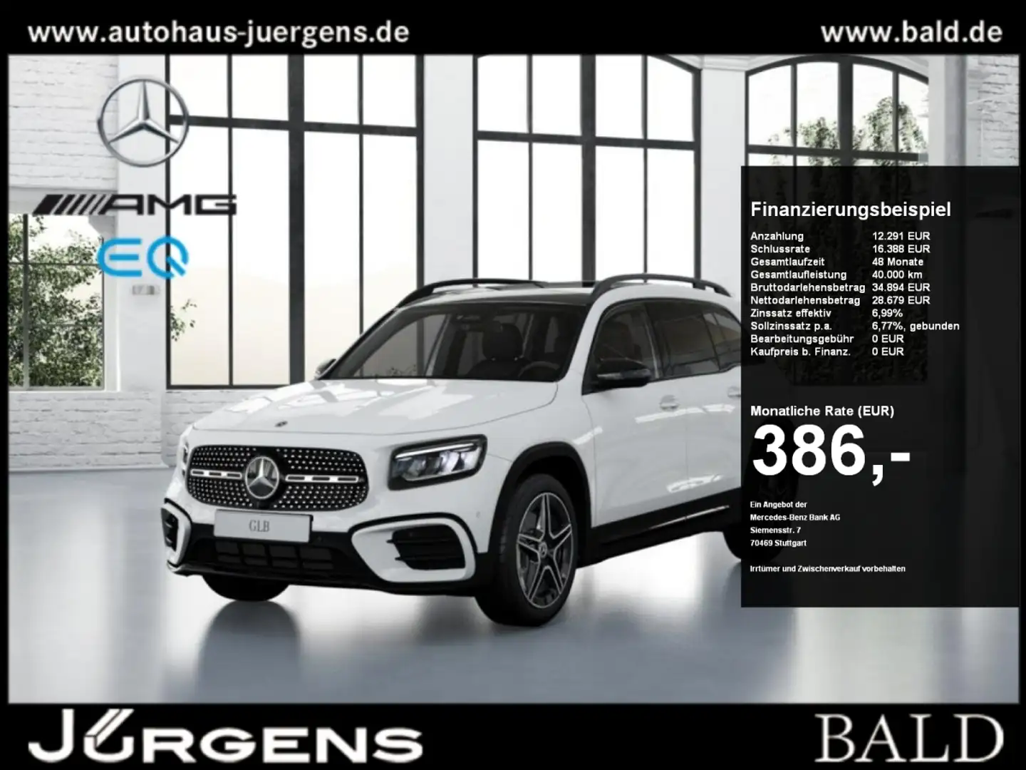 Mercedes-Benz GLB 200 d AMG-Sport/LED/Cam/Pano/Night/Totw/Ambi White - 1