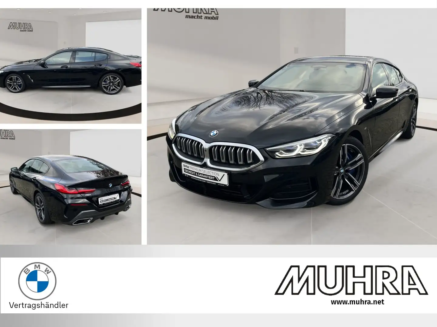BMW 840 i xDrive Gran Coupé M Sport 19" Pano Wärmekomfort Zwart - 1
