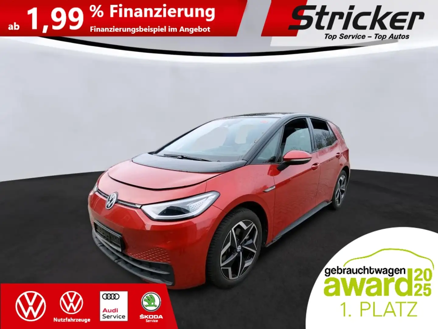 Volkswagen ID.3 Pro 150/58 285,-ohne Anzahlung Pano Area View Rot - 2