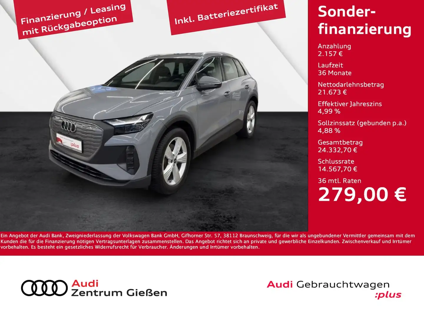 Audi e-tron basis Pano Kamera LED Assistenzpaket plus Grau - 1