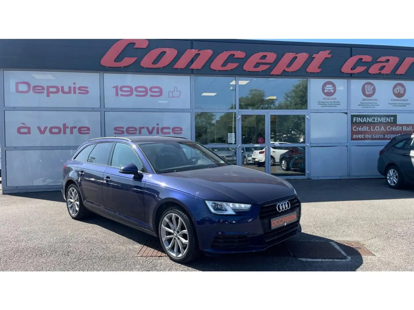 Audi A4 35TDI 150cv S-tronic + cuir et similicuir + MMI NA Bleu - 1