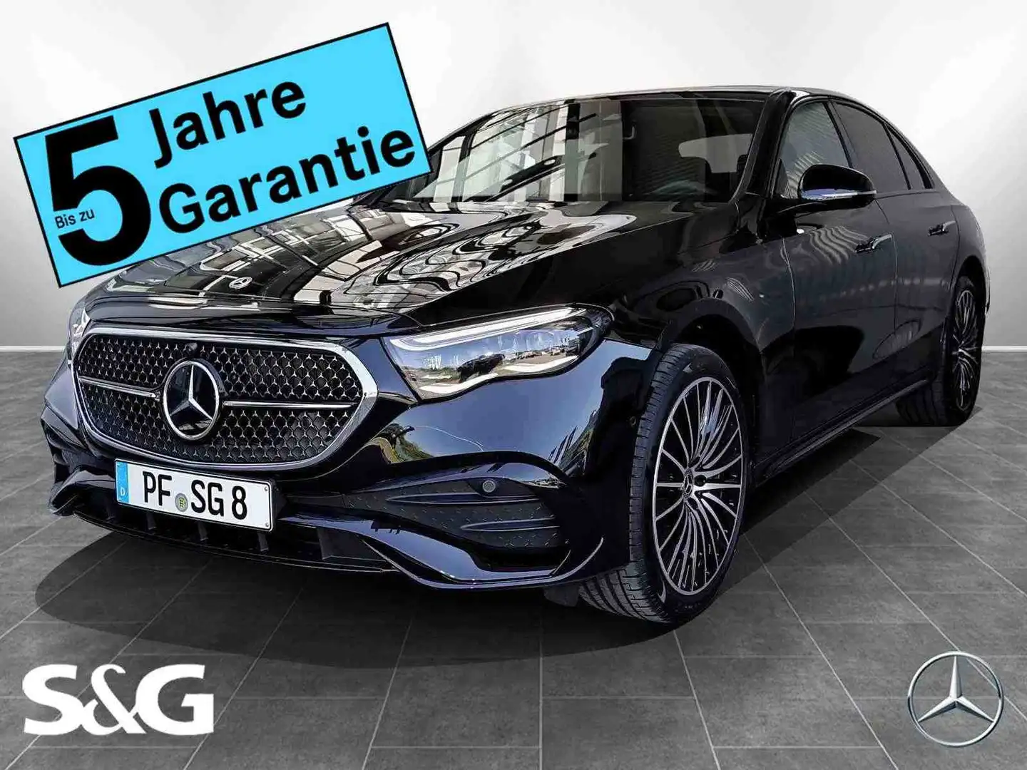 Mercedes-Benz E 220 d 4M AMG MBUX+360°+DIG-LED+Pano+AHK+Standh Schwarz - 1