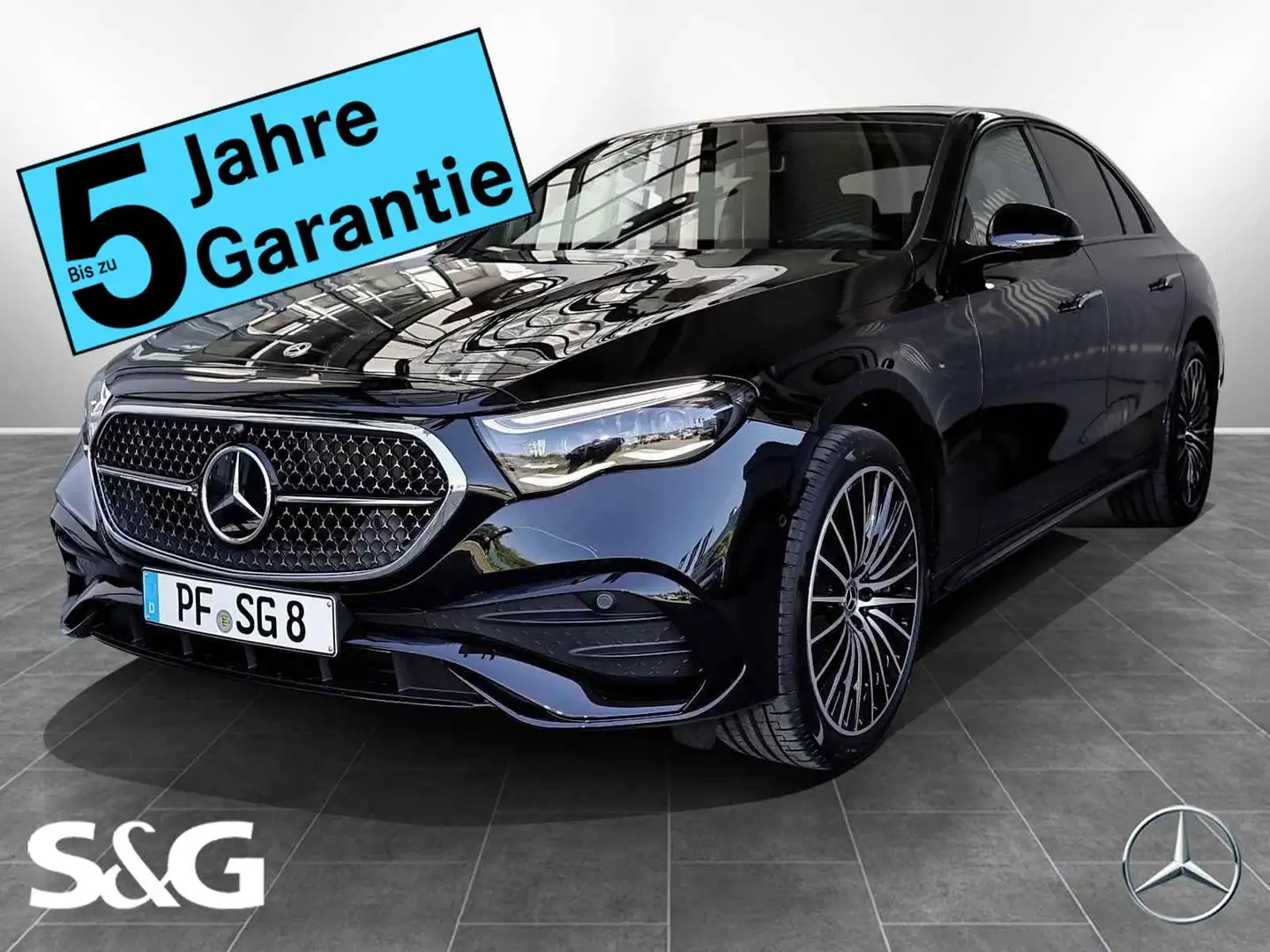 Mercedes-Benz E 220 d 4M AMG MBUX+360°+DIG-LED+Pano+AHK+Standh Schwarz - 1