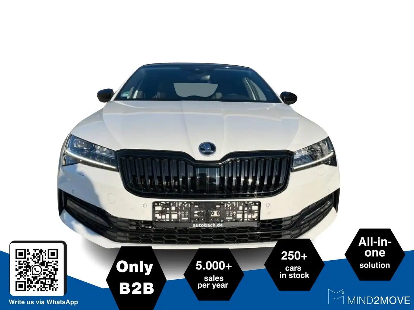 Skoda Superb 2.0 TDI SportLine Limousine (EURO 6d-TEMP Weiß - 2
