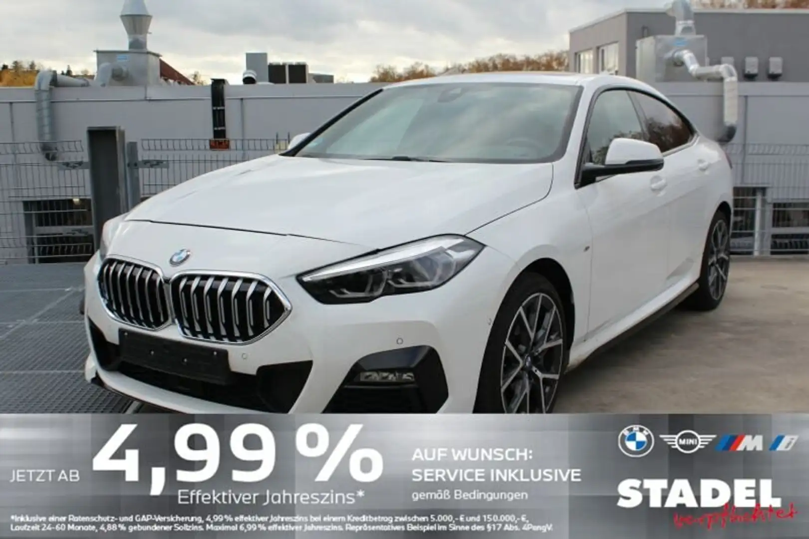 BMW 218 i Gran Coupé M Sport Navi.LED.ACC.RFK.Pano Weiß - 1