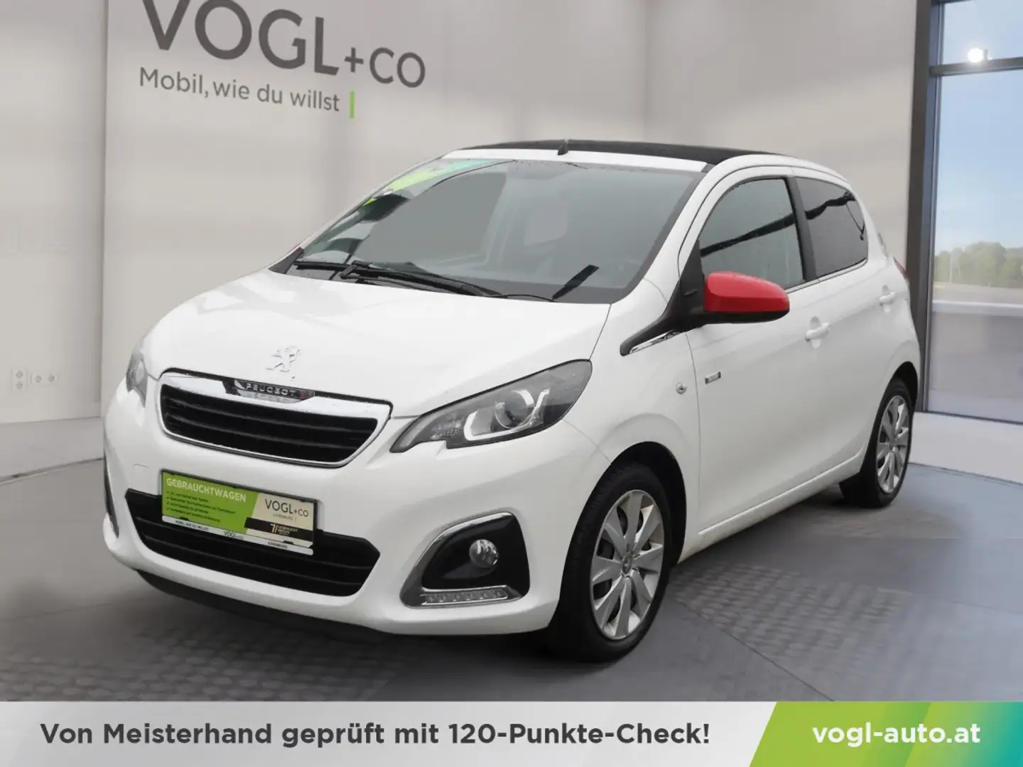 Peugeot 108 1,0 e-VTi Stop&Start Top! Envy 69 PS Benzin Weiß - 1