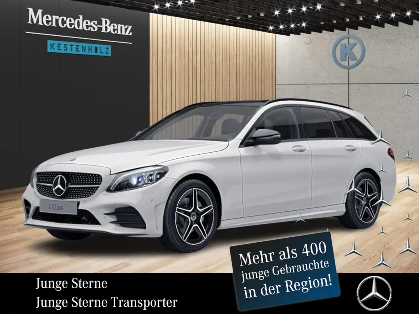 Mercedes-Benz C 220 d T-Modell *AMG*Night*PANO*KAMERA*AHK*NAVI Weiß - 1
