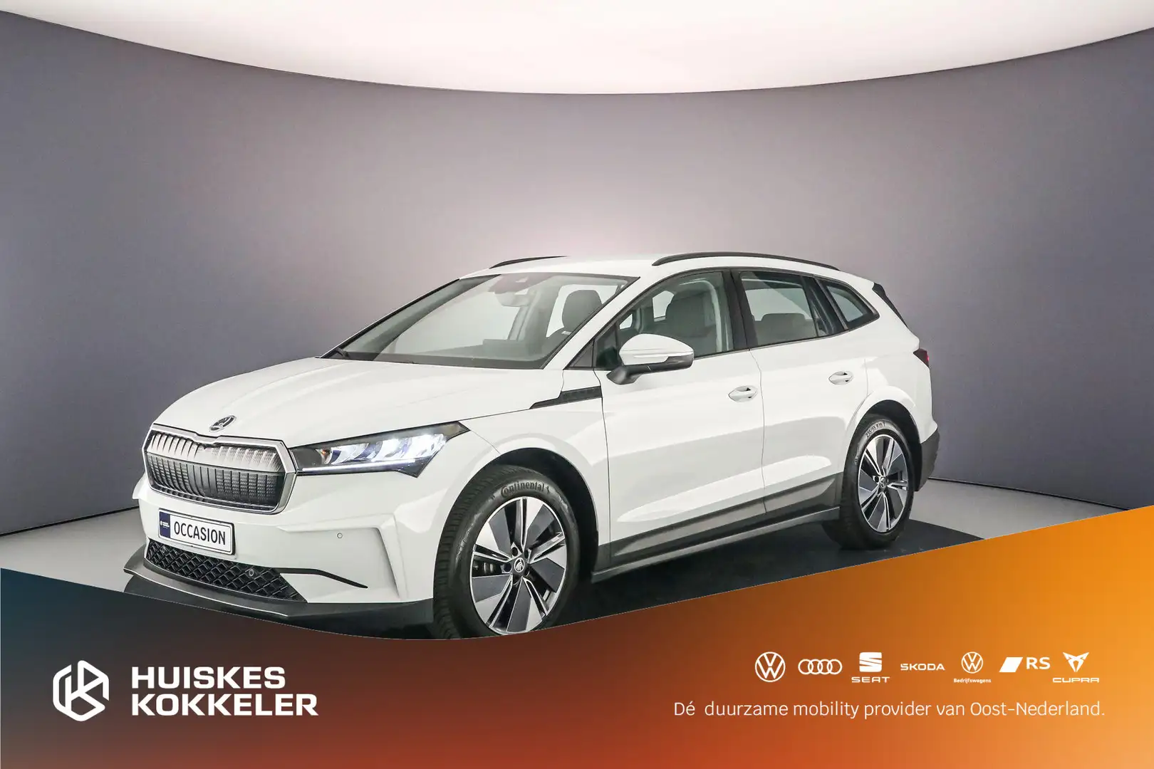 Skoda Enyaq iV 60 180pk Automaat Adaptive cruise control, Acht Wit - 1