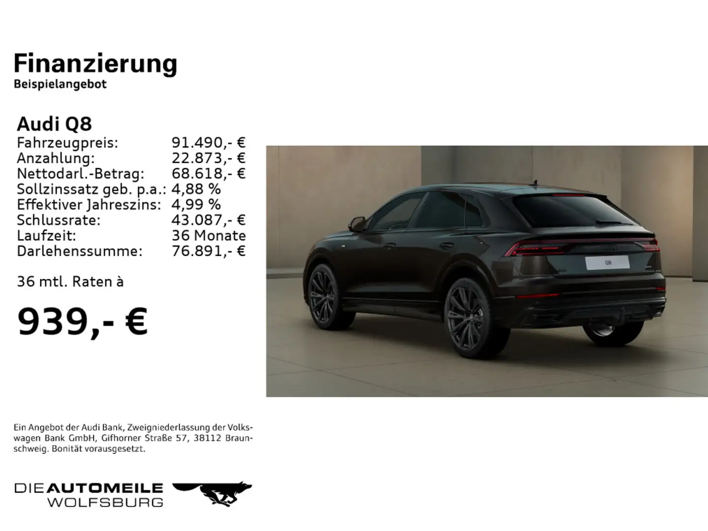 Audi Q8 50 3.0 TDI Tiptronic quattro Standhzg/Pano/AC Brown - 2