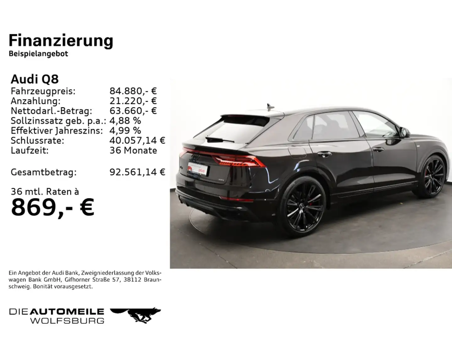 Audi Q8 50 3.0 TDI Tiptronic quattro Standhzg/Pano/AC Braun - 2