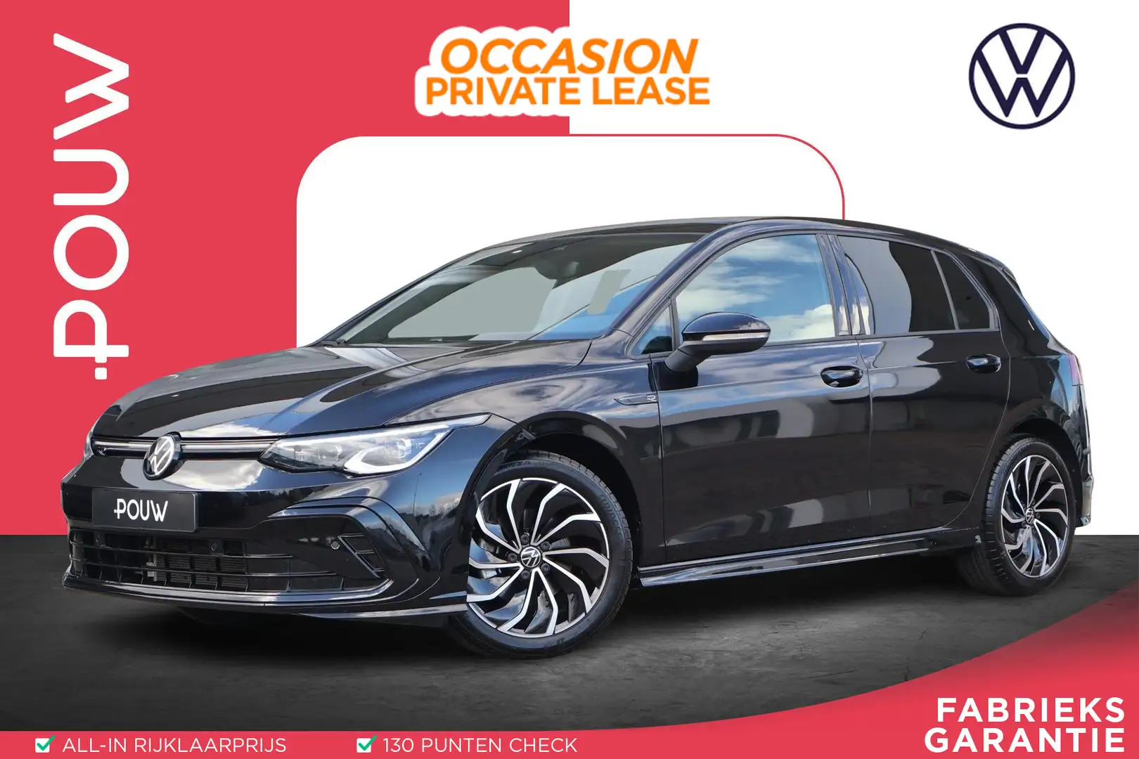 Volkswagen Golf 1.5 eTSI 130pk DSG R-Line | Panoramadak | Navigati Noir - 1
