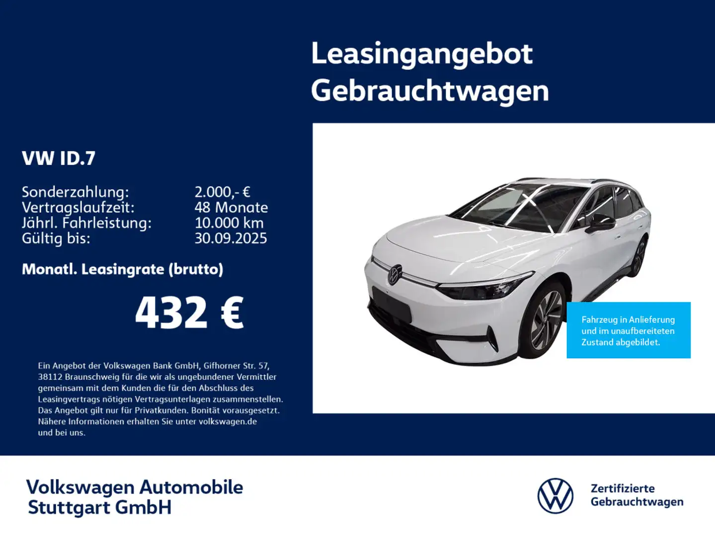 Volkswagen ID.7 Tourer Pro Navi AHK Kamera Blanc - 1